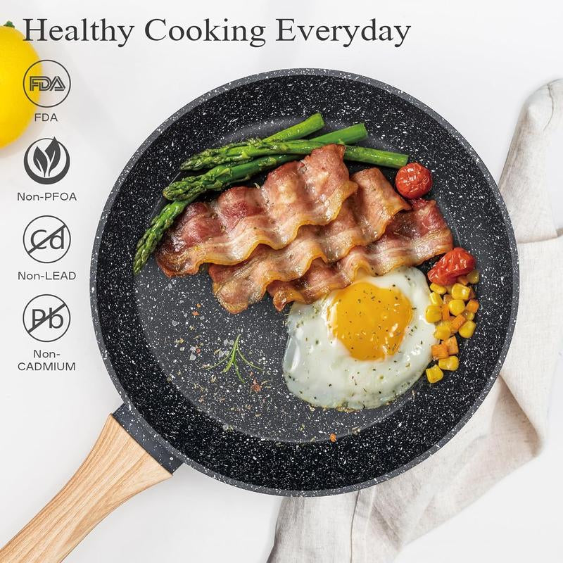 SODAY 17-Piece Non-Stick Granite Cookware Set - Induction Ready Pots, Pans & Steamer for Effortless Cooking